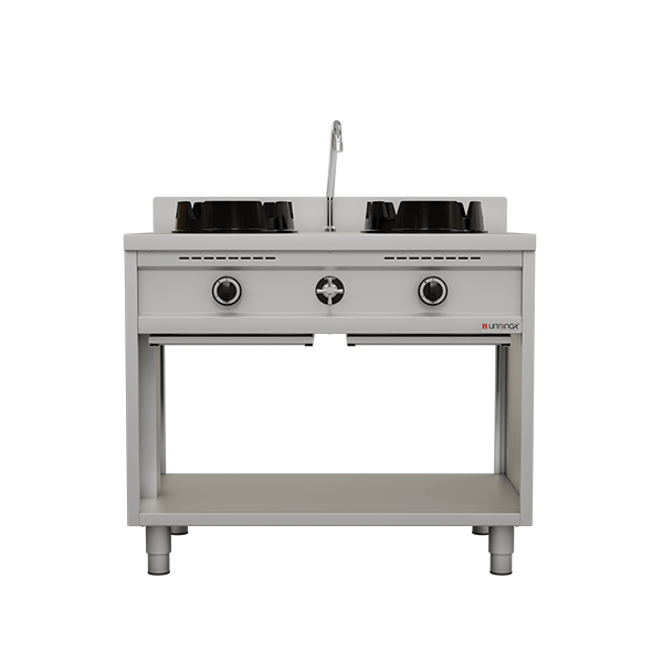 Wokherd Gas-Wok-Herd - 2x15 kW - 2 Kochzonen