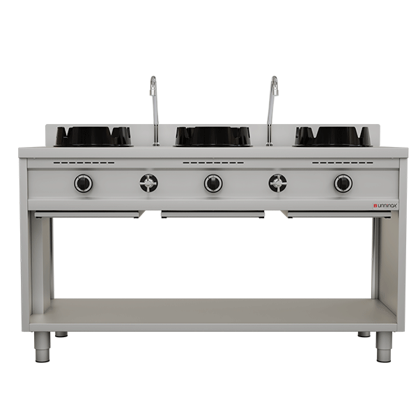 Wokherd Gas-Wok-Herd - 3x15 kW - 3 Kochzonen