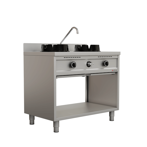 Wokherd Gas-Wok-Herd - 2x15 kW - 2 Kochzonen
