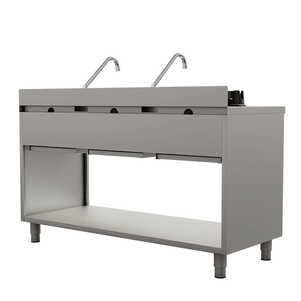 Wokherd Gas-Wok-Herd - 3x15 kW - 3 Kochzonen