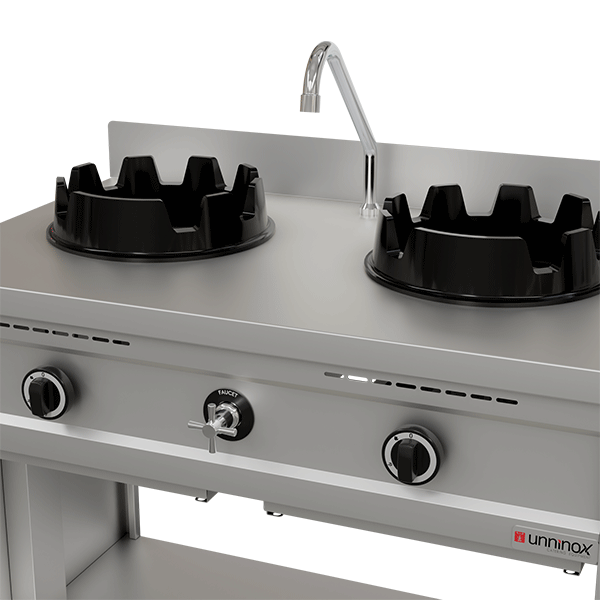 Wokherd Gas-Wok-Herd - 2x15 kW - 2 Kochzonen