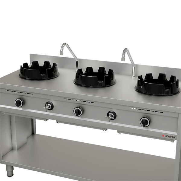 Wokherd Gas-Wok-Herd - 3x15 kW - 3 Kochzonen