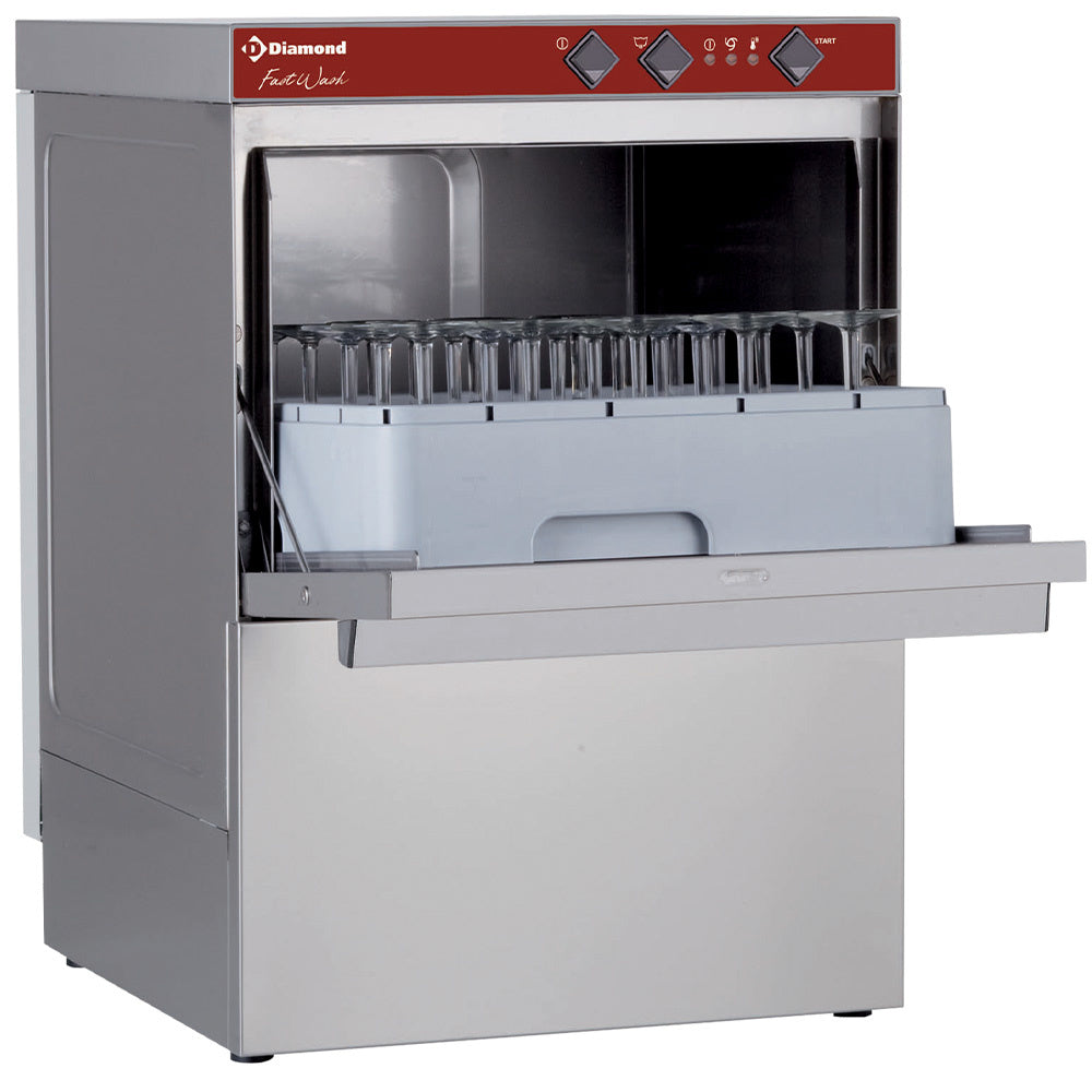 Diamond - Gläserspülmaschine und Geschirrspülmaschine quadratischen Körbe 450x450 mm + Abwasserpumpe - 046D/6-PS