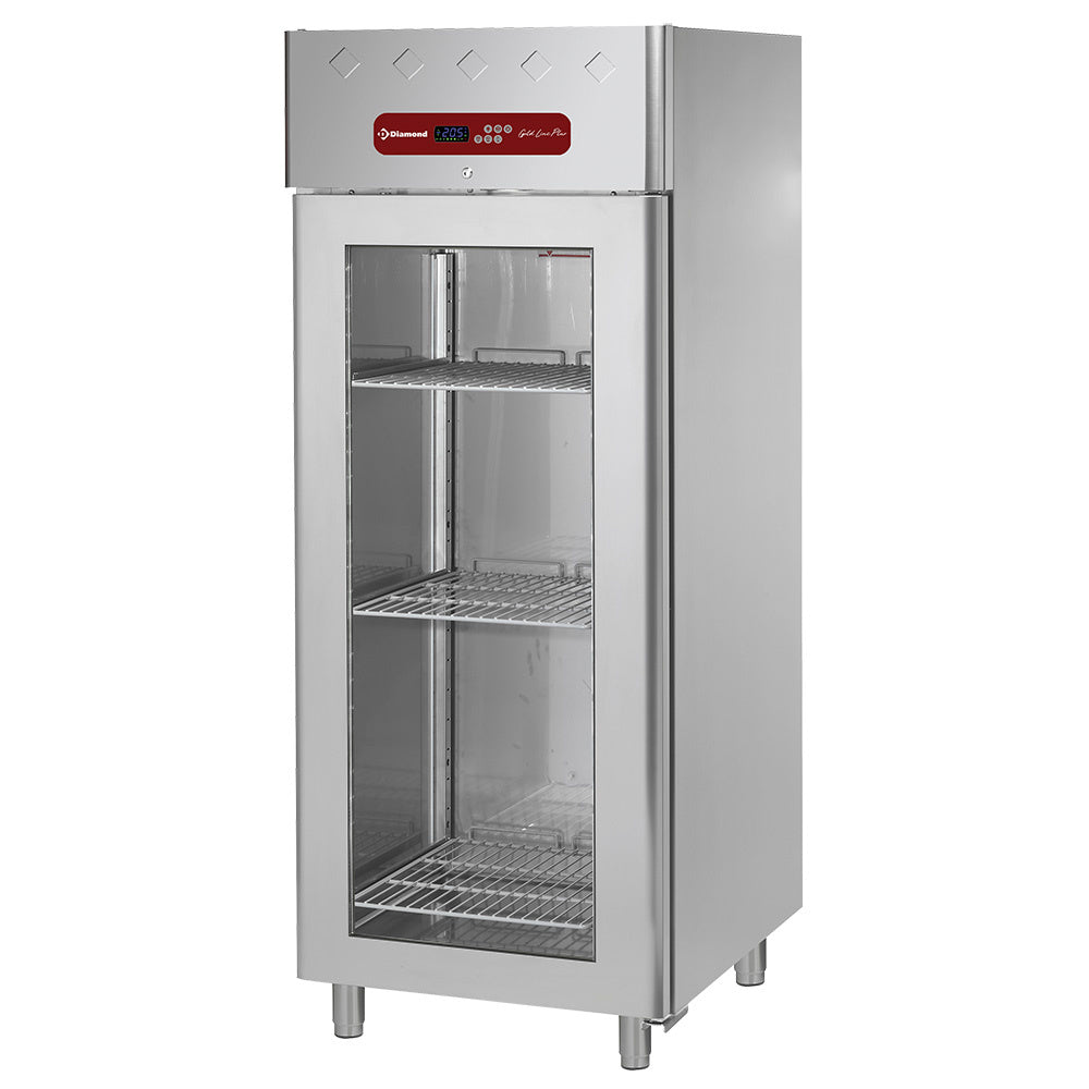 Kühlschrank 700 Liter, belüftet, 1 Glastür GN 2/1 - AD1N/HG-R2
