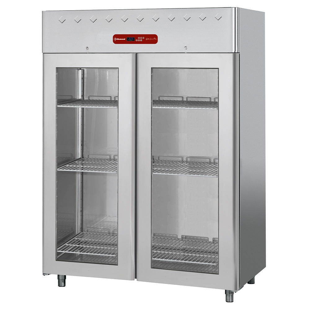 Kühlschrank 1400 Liter belüftet, 2 Glastüren GN 2/1 - AD2N/H2G-R2