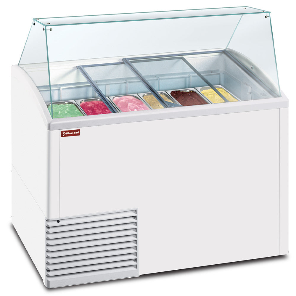 Speiseeisausgabevitrine, 10 Behälter - BIG-EXPO/LUX-R2