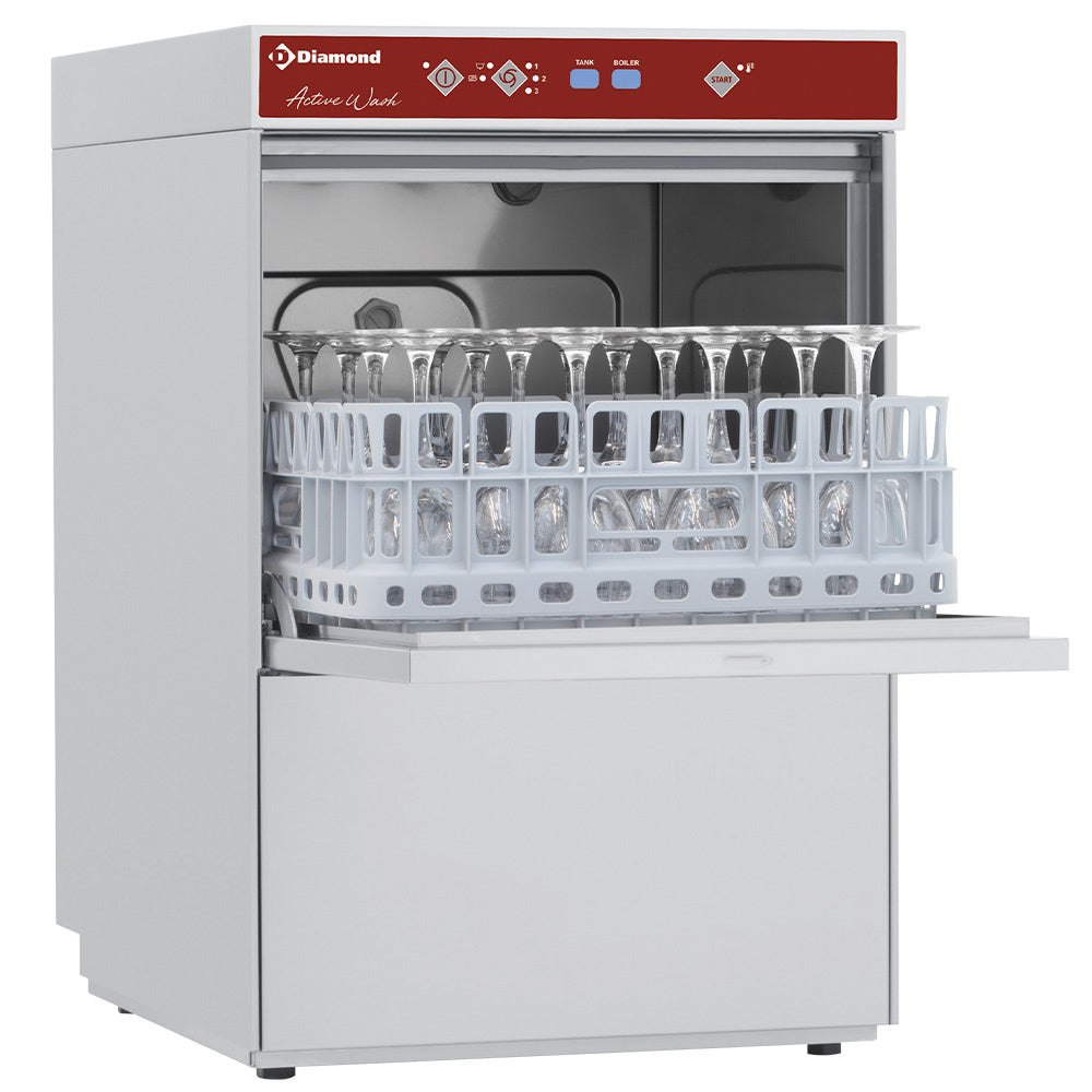 Gläserspülmaschine für Quadrat Körbe 400x400 mm + Anti-Verschmutzungssystem Typ AB (Break Tank) - D281/6B