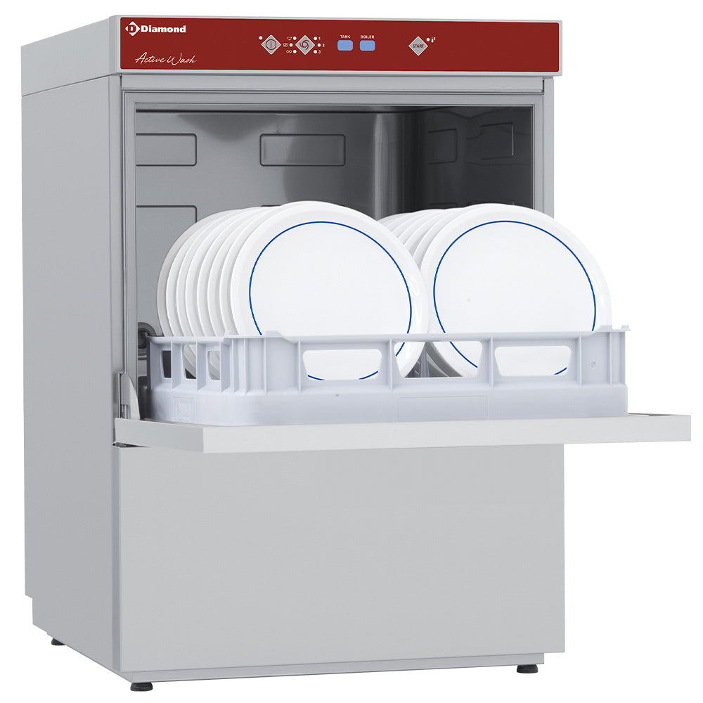 Geschirrspülmaschine Körbe 500x500mm + Break Tank + kontinuierliche Entkalkung - D86/6B-AC