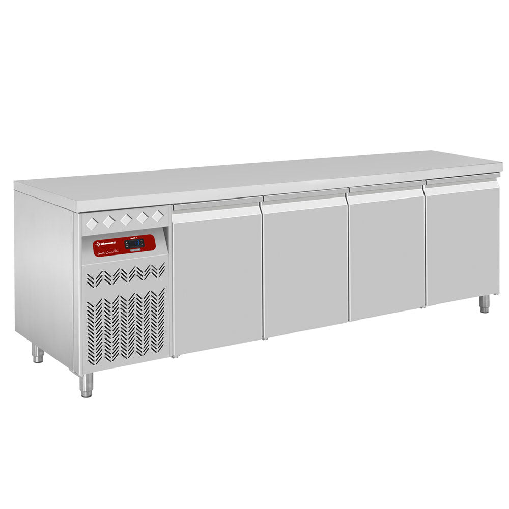 Umluft- Kühltisch, 4 Türen GN 1/1, 550 Lit. Gruppe links - DT224/P9GX