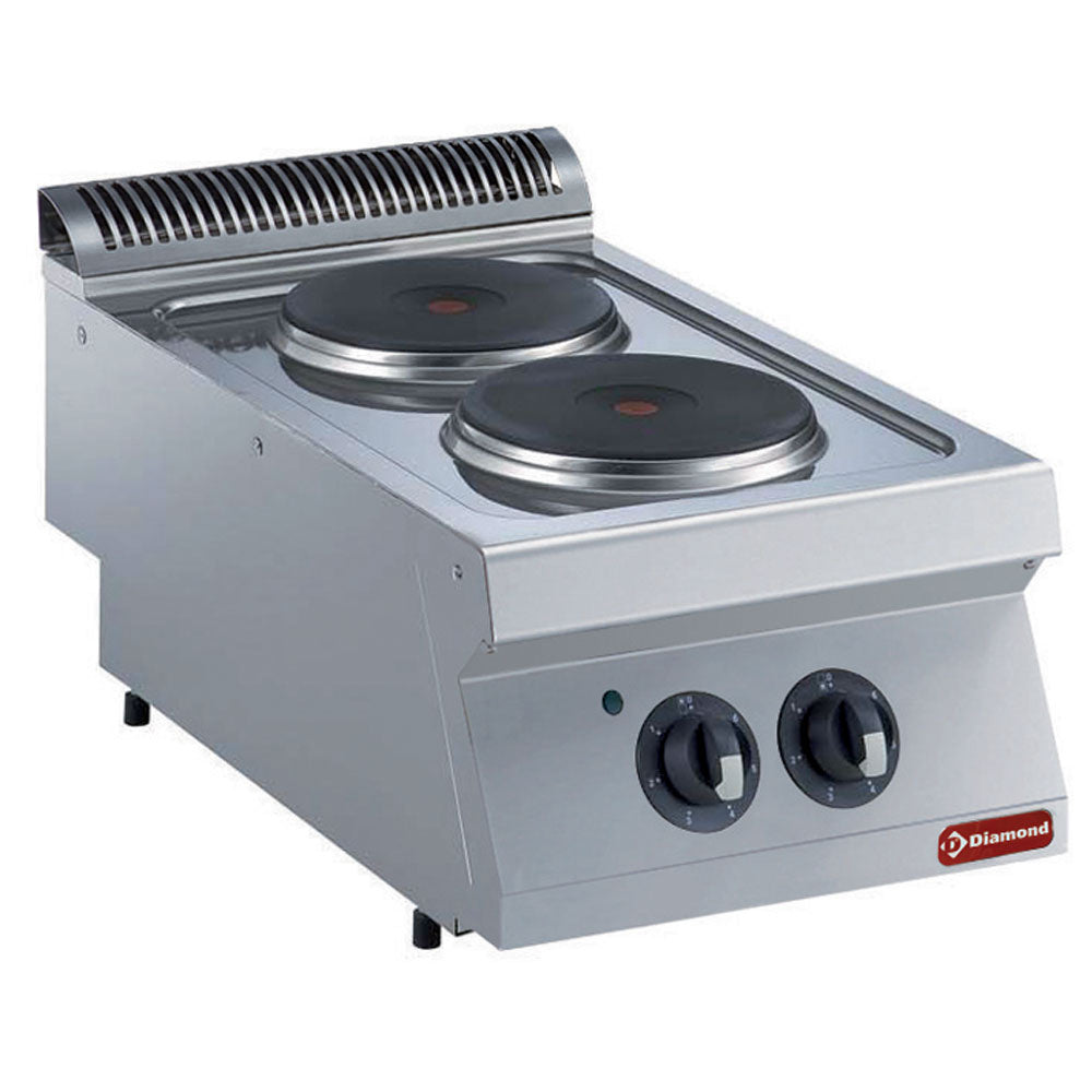 Elektro Plattenherd mit 2 runde Kochplatten -TOP- - E17/2P4T-N
