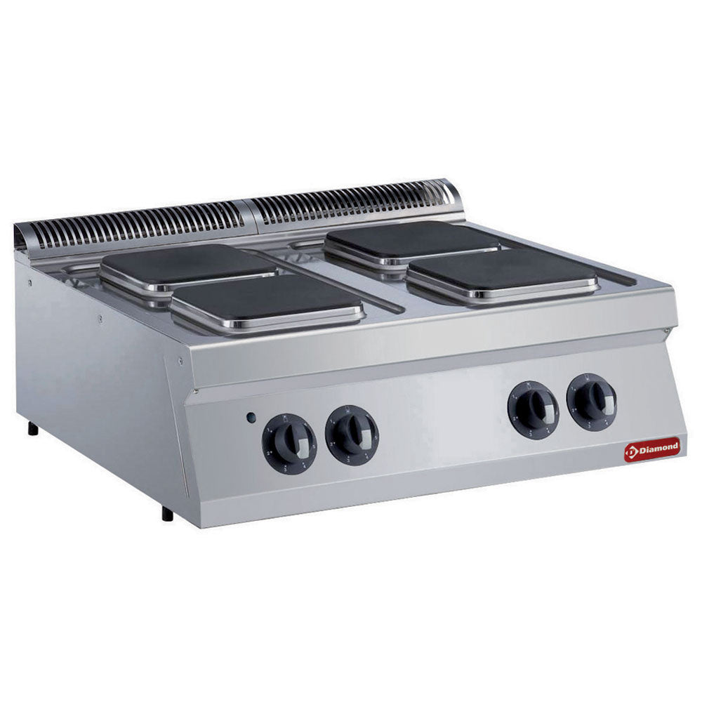 Elektro Plattenherd mit 4 rechteckige Kochplatten -TOP- - E17/4PQ8T-230/3--N