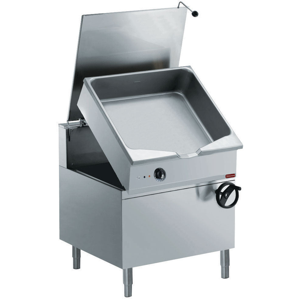 Auto. Elek. Kippbratpfanne, "Duomat" Becken 80 L auf Untergestell - E22/BA8C-230/3--N