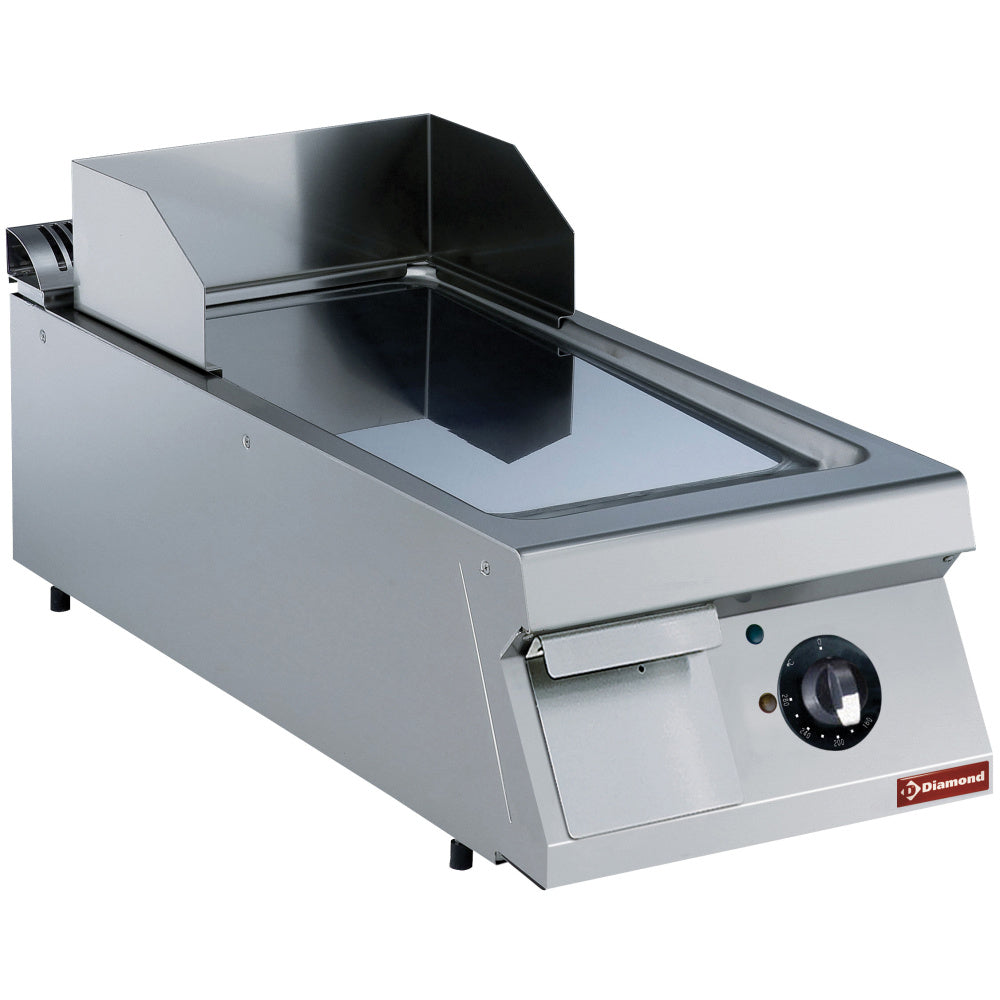 Elektro Grillplatte glatt mit Grillplatte aus Hartchrom "80 µm" -TOP- - E22/PLCD4T-230/3--N