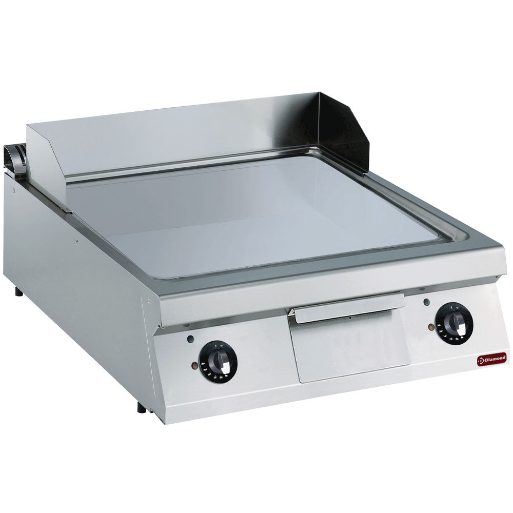 Elektro Grillplatte glatt, Hartchrom "80 µm" -TOP- - E22/PLCD8T-230/3--N