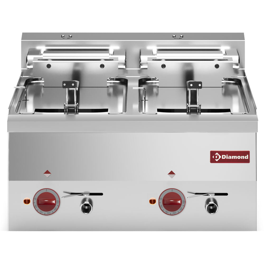 Elektro Friteuse,  S-Powerful, 2 x 10 Liter -Top- - E60/F20-6T-9_9KW-N