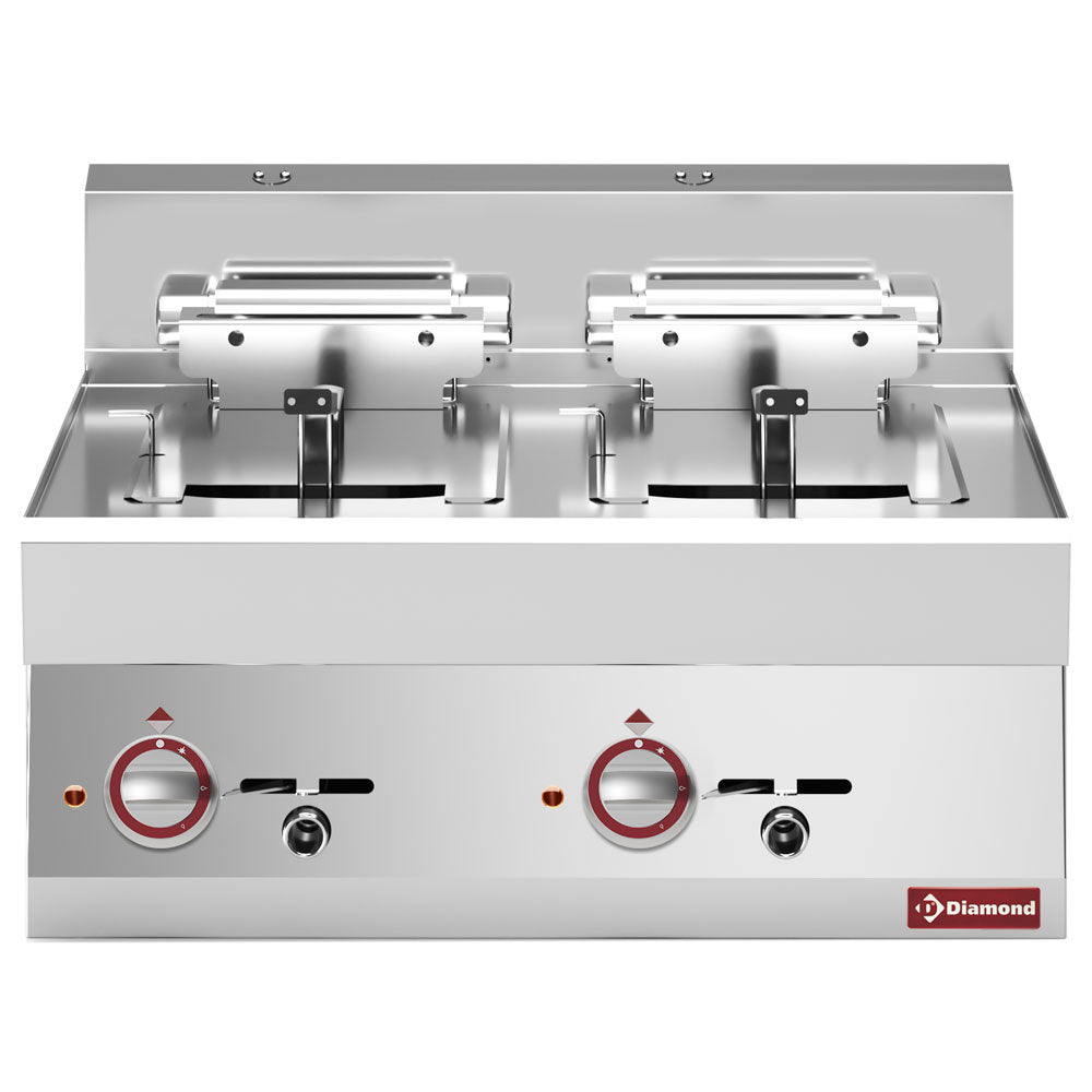 Elektro Friteuse 2 Becken 10 L. -Top- "Alpha 650" - E65/F20-7T-230V/3-N