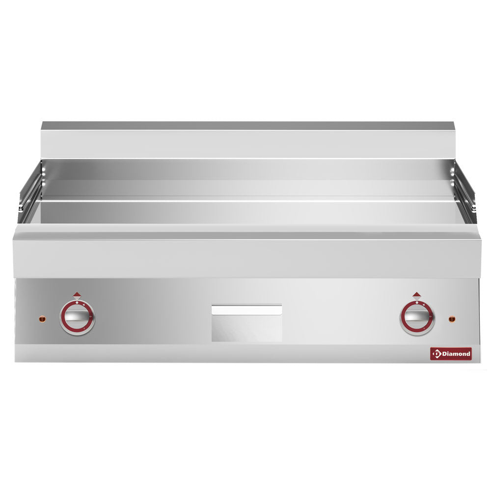 Elektro Grillplatte, EXTRA BREIT glatt verchromt - E65/PLCD10T-230V/3-N