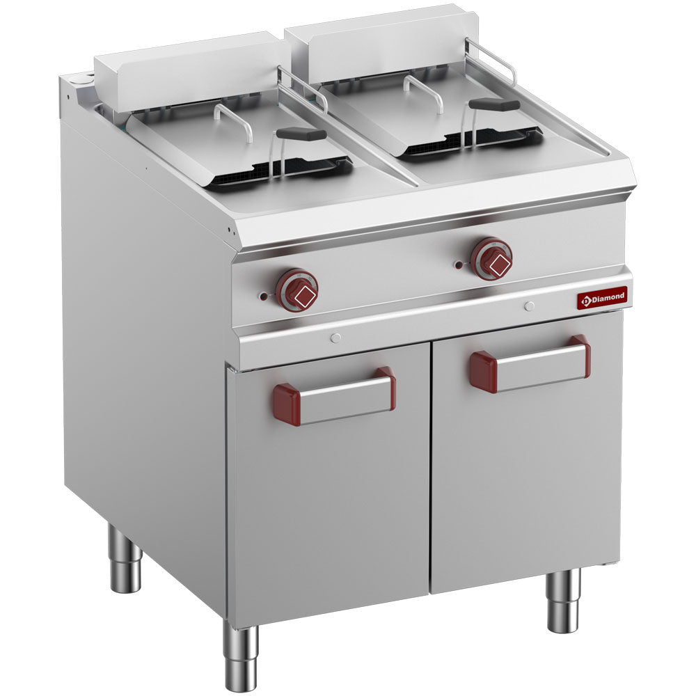 Elektro-Fritteuse, 2 Becken, 13 Liter auf Unterbau - E7/F26A7-N
