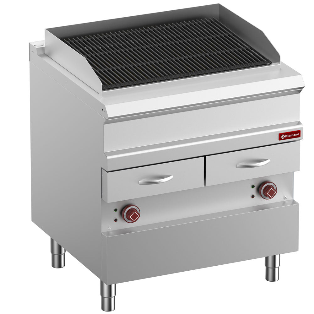Elektrischer Dampfgrill, "doppelseitiger" Gusseisenrost, Modul 1/1 - E7/GVQA8-N