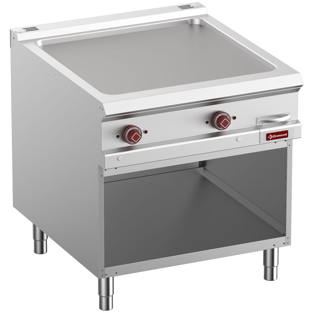 Elektro-Grillplatte, glatt, Modul 1/1, offener Unterbau - E9/PLA8-N