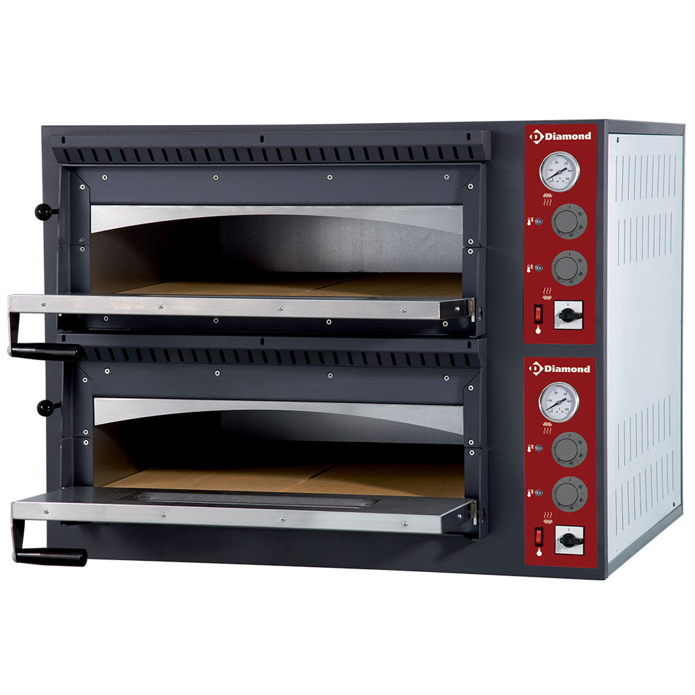Elektro Ofen 2x 4 Pizzen, 2 Backkammern - EFP/44R-M