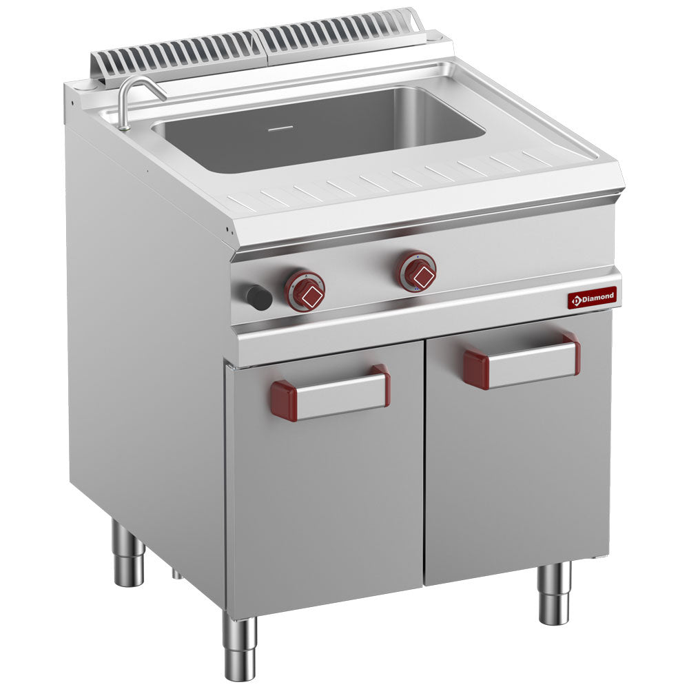 Gas-Nudelkocher, 1 Becken, 40 Lt. (s/Körbe) auf Unterbau - G7/CPA7-N