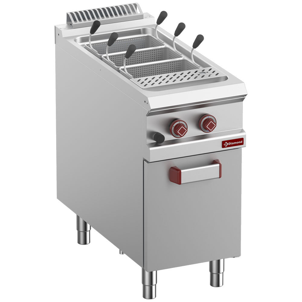 Gas-Nuddelkocher , 1 Becken 40 Lit., auf Unterschrank (s/Korb) - G9/CPA4-N
