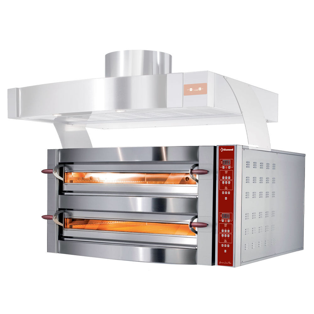 Elektro Ofen, 2 kammern, 2x 6 Pizzen Ø 350 mm - GDX12/35-LDP