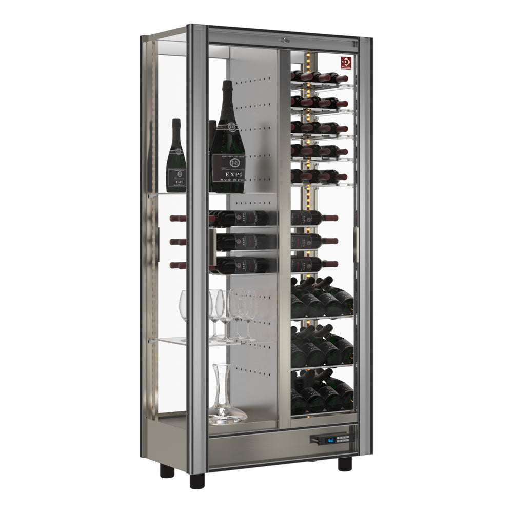 Weinkühlvitrine Lt. 530 - durchgehend - anpassbar - GVV-4/TR-R2