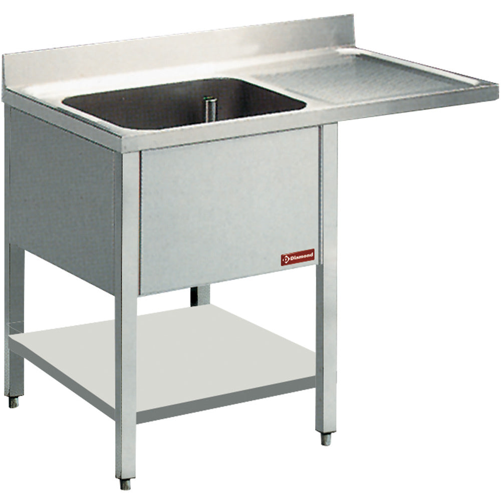 Spültisch 1 Becken und 1 Abtropffläche - L1411VD