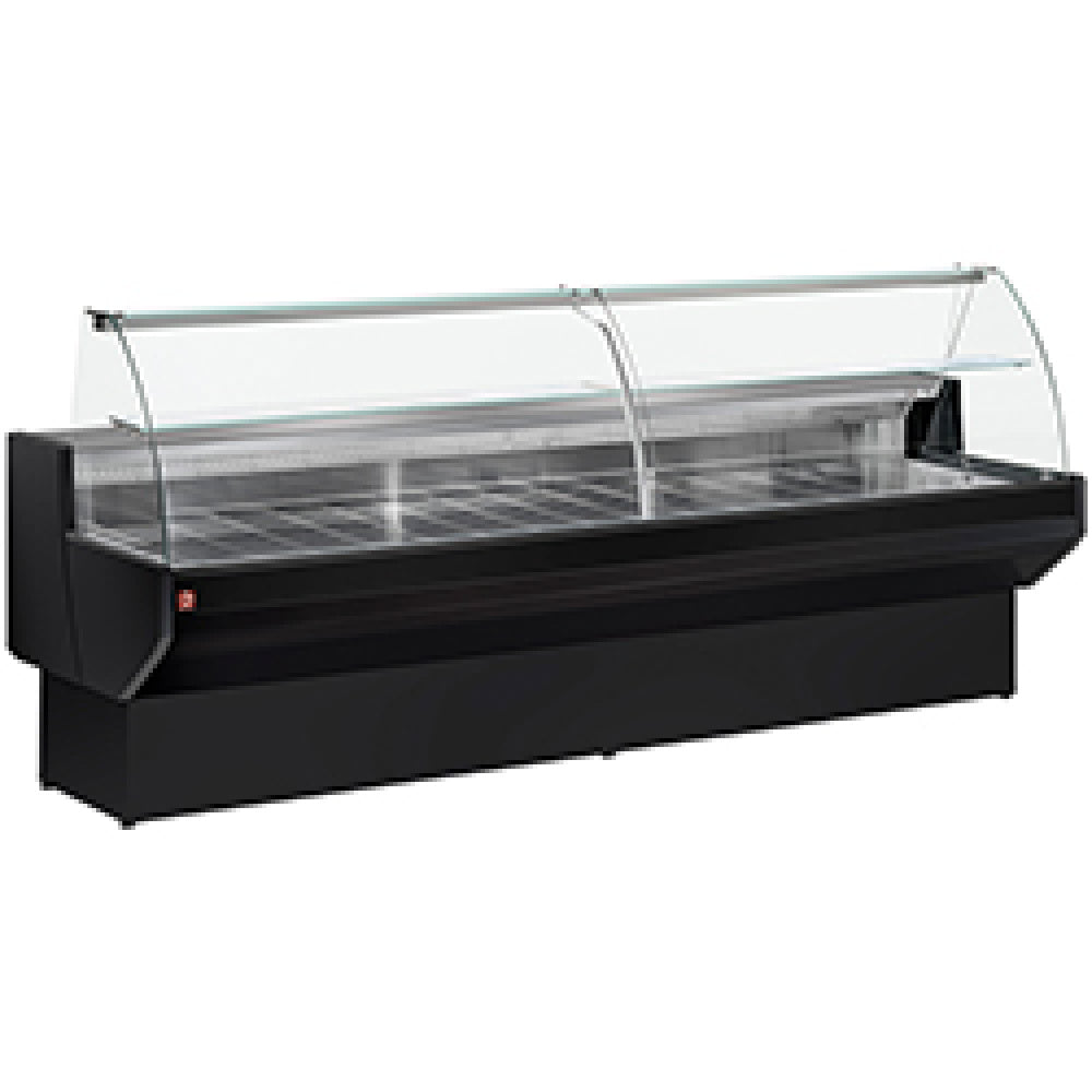 Kühltheke mit gebogenem Glas, Umluft mit Reservefach - SCHWARZ - ML20/B5-VV/R2