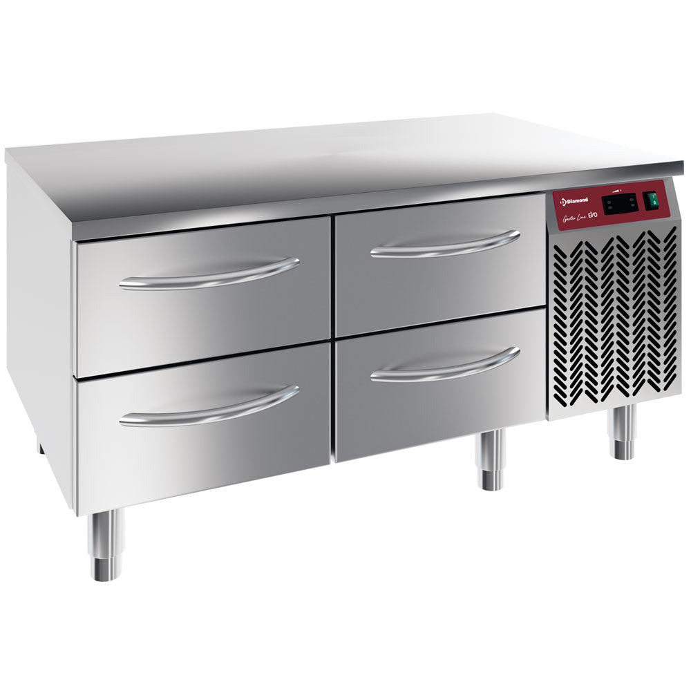 Kühlunterbau - 4x 1/2 Schubladen GN 1/1- h 100mm - N77/R212G-9D