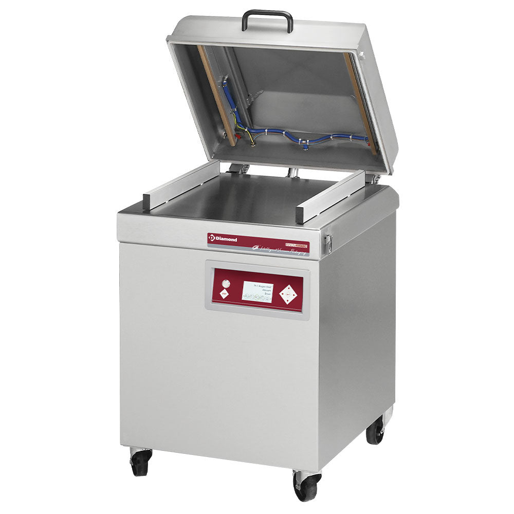 Vakuummaschine, Edelstahlbehälter 500x520xh200 mm. -63 m3/Std. LCD-Bildschirm - SC-123T/IVP