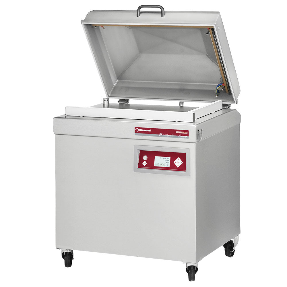 Vakuummaschine, Edelstahlbehälter 800x500xh200 mm. -100 m3/Std. LCD-Bildschirm - SC-124T/IVP