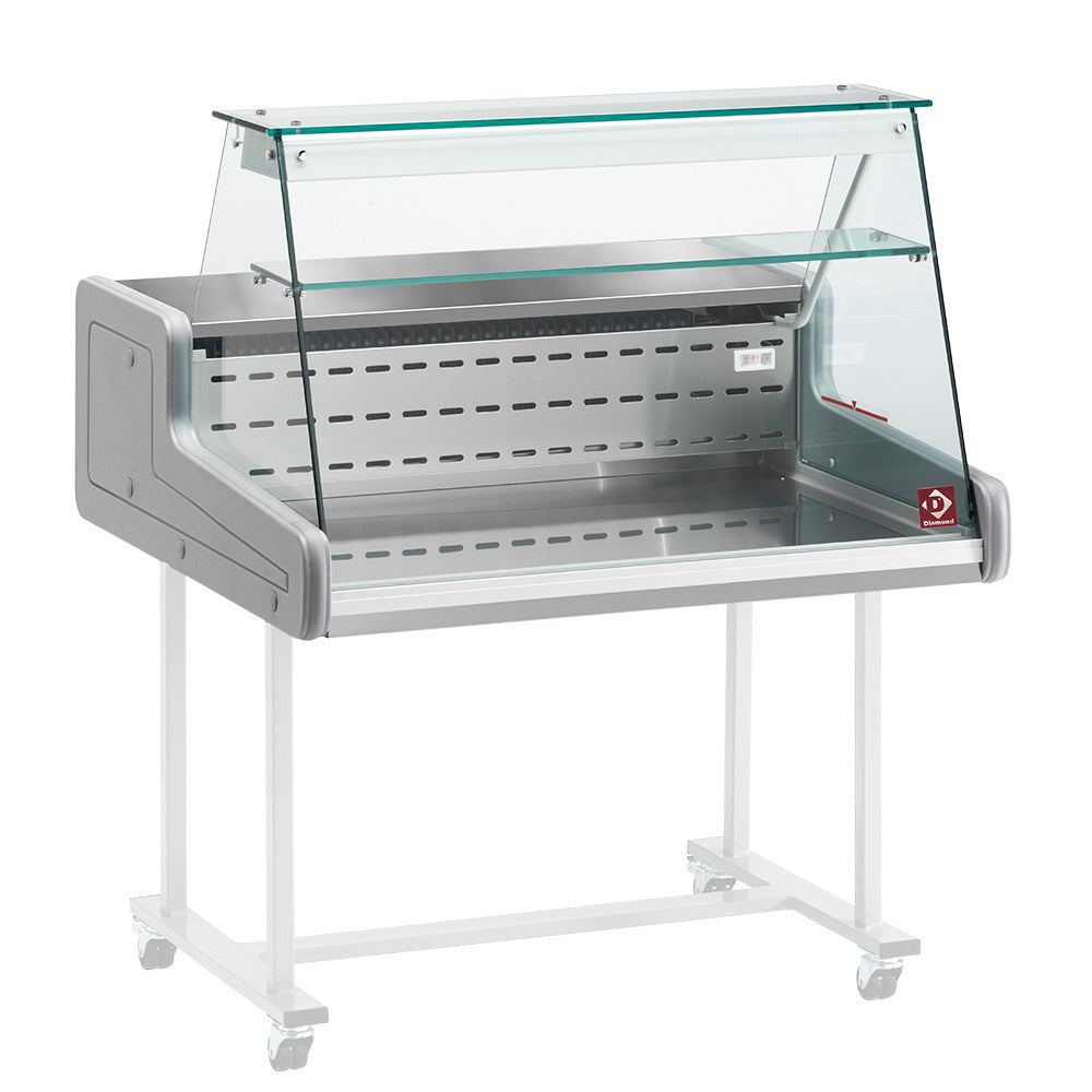 Kühltheke gekühlt - gerade Glasscheibe - SUP10-ZD/R2