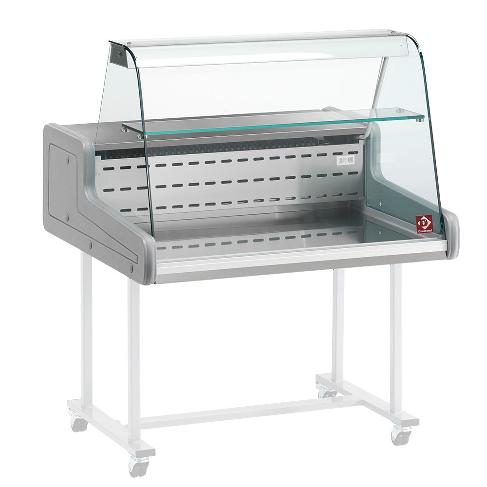 Kühlvitrine - gebogene Glasscheibe - SUP15-ZC/R2
