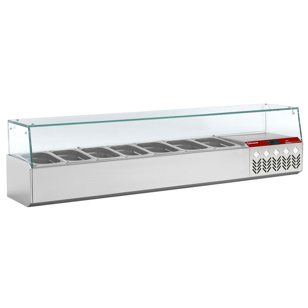 Kühlaufsatz GN 6x1/4, 1x1/9, mit gerader Glasscheibe - SX160G/PP9