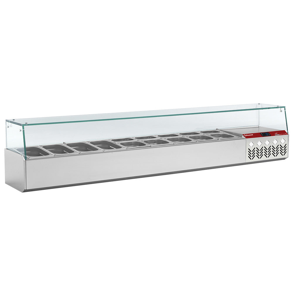 Kühlaufsatz GN 9x1/4, mit gerader Glasscheibe - SX198G/PP9