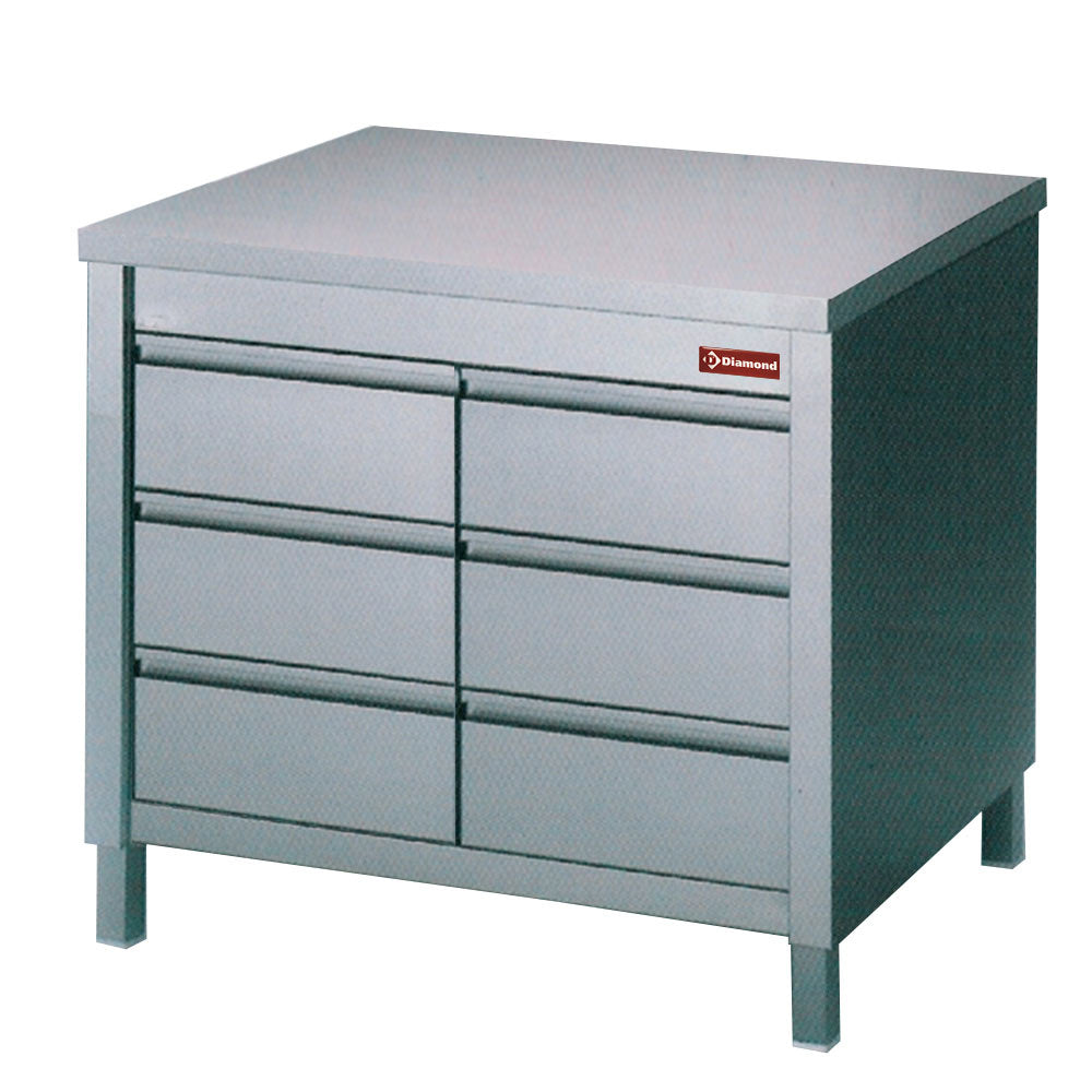 Arbeitsschrank mit 6 Schubladen GN1/1 - TACS107/U