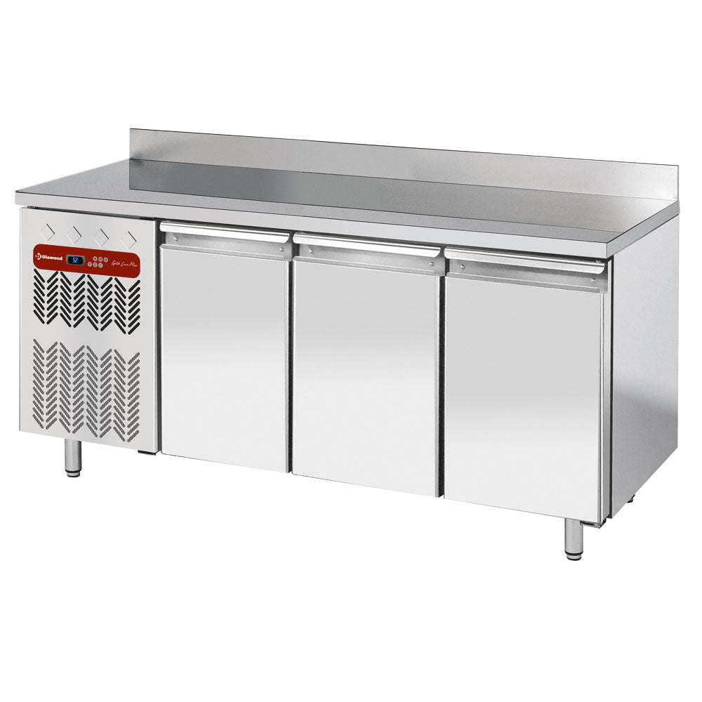 Kühltisch m. belüftetem Verdampfer, 3 Türen GN1/1, 405l, Gruppe links - TG3N/HAGX-R2