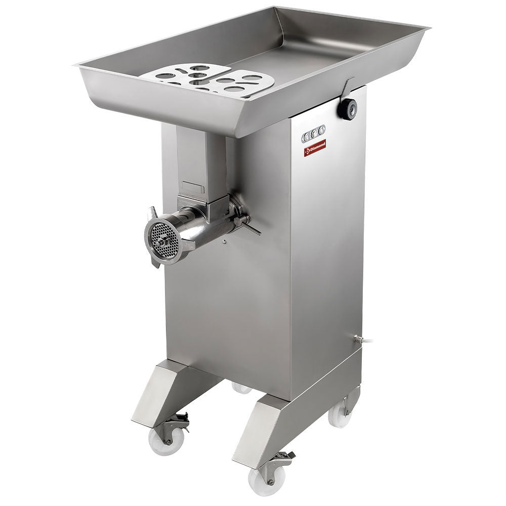 Edelstahl Fleischwolf N Grad 32, Ø 4.5  mm, 700 kg/Std, mit Rad - TTGD-32/CB-PCH