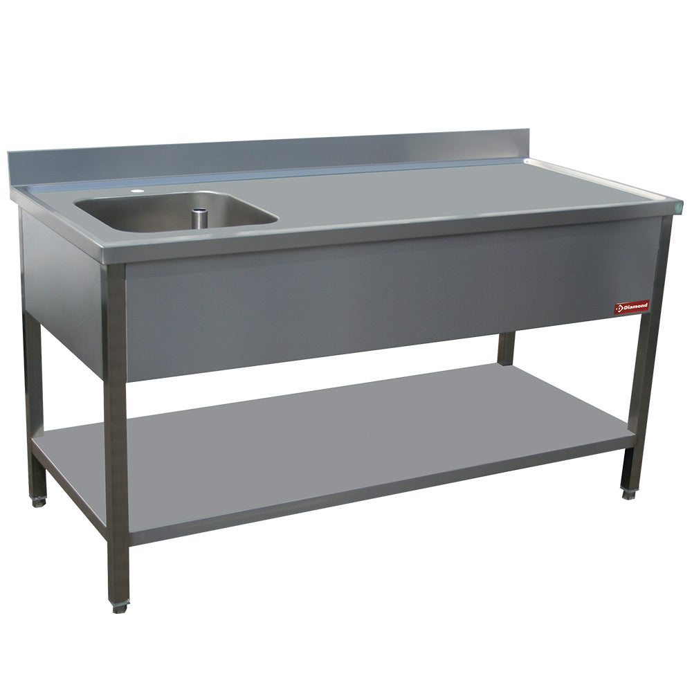 Spültisch 1 becken links 400x400xh275 - TV1471S-D