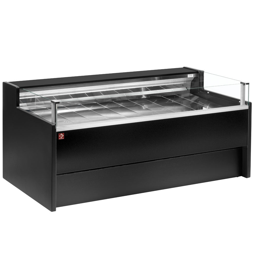 Gekühlte Theke mit Glas Self-service, belüftet, mit Reserve - SCHWARZ - VZ15/B5-VR2/SS