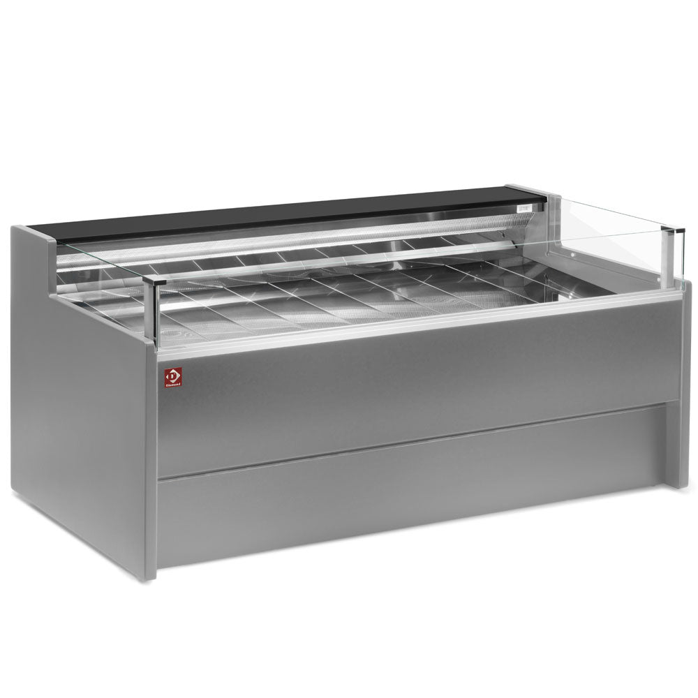 Gekühlte Theke mit Glas Self-service, belüftet, mit Reserve - GRAU - VZ15/G8-VR2/SS