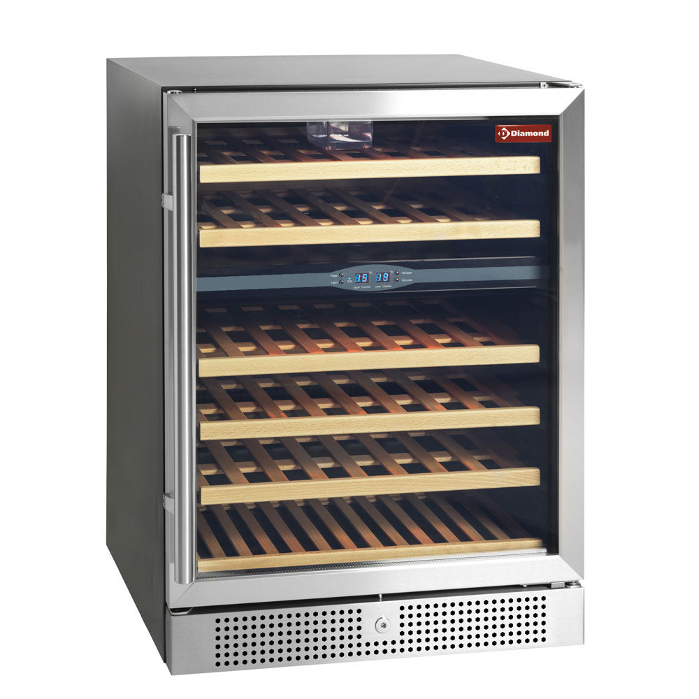 Weinkühlschrank, 160 Lt.,2 T Grad, BLACK - WCB/16-X2S