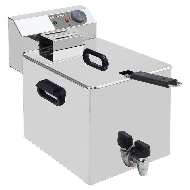 Elektro -Tischfritteuse 8 Liter + Ablasshahn