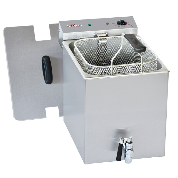 Elektro Tischfriteuse 8 Liter + Ablasshahn V2