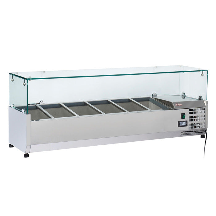 Kühlaufsatz 5 x GN 1/3 & 1x GN 1/2 -150 mm, mit Glas