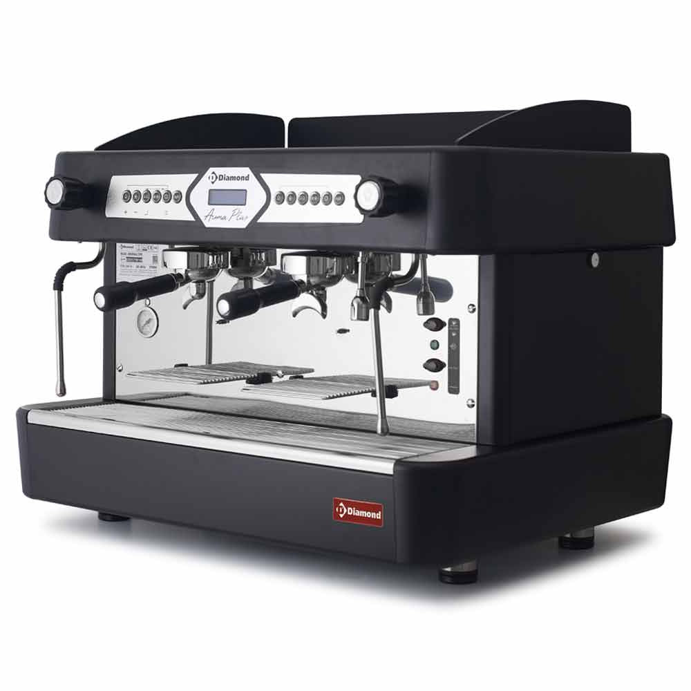 Expressomaschine, 2-gruppig, automatisch (mit Display) - SCHWARZ - AROMA/2EB