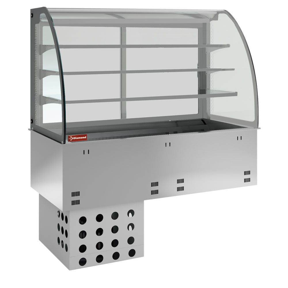 Element Kühlwanne und Kühlvitrine auf 3 Ebenen geschlossen, belüftet, 2x GN 1/1 - DPA/RVF308-R2